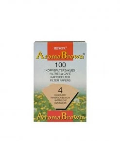 Filtropa Coffee Filter Papers (Brown) - Size 4 - 100 Pack