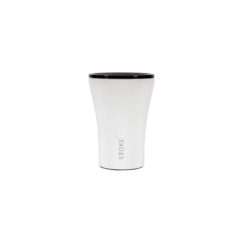 Sttoke Reusable Coffee Cup 8oz (Angel White) 1 Sttoke Reusable Coffee Cup 8oz (Angel White)