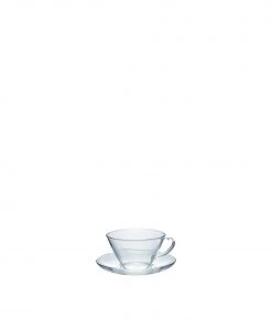 Hario Wide Glass Cup & Saucer