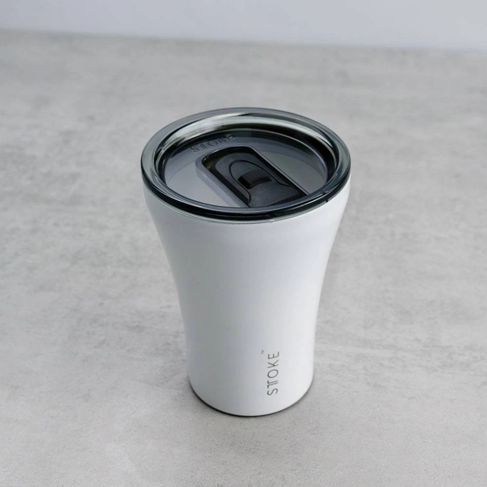 Sttoke Reusable Coffee Cup 8oz (Angel White) 2 Sttoke Reusable Coffee Cup 8oz (Angel White)