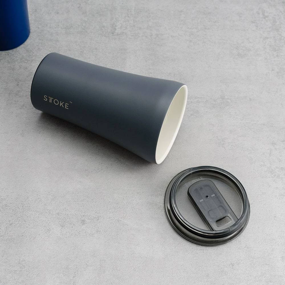 Sttoke Reusable Coffee Cup 12oz (Magnetic Blue) 4 Sttoke Reusable Coffee Cup 12oz (Magnetic Blue)