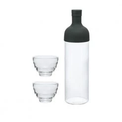Hario Filter In Bottle And Tea Glass Set (Black)