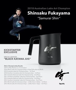 Subminimal FlowTip Milk Jug 450ml (Special Edition Black Katana) Coffee Equipment