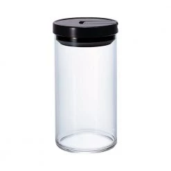 Hario Glass Coffee Bean Canister (Black) 1L