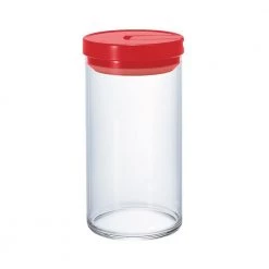 Hario Glass Coffee Bean Canister (Red) 1L