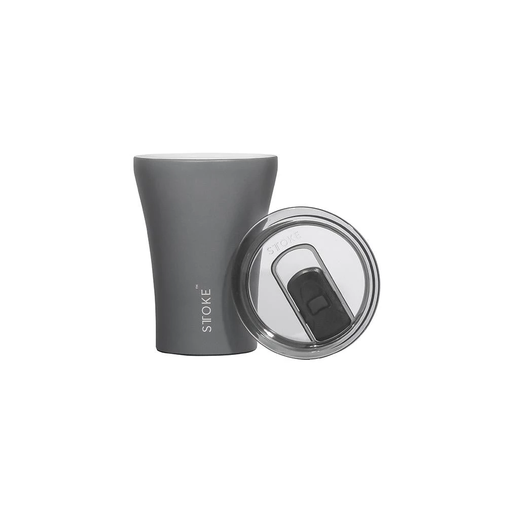 Sttoke Reusable Coffee Cup 8oz (Slated Grey) 9 Sttoke Reusable Coffee Cup 8oz (Slated Grey)