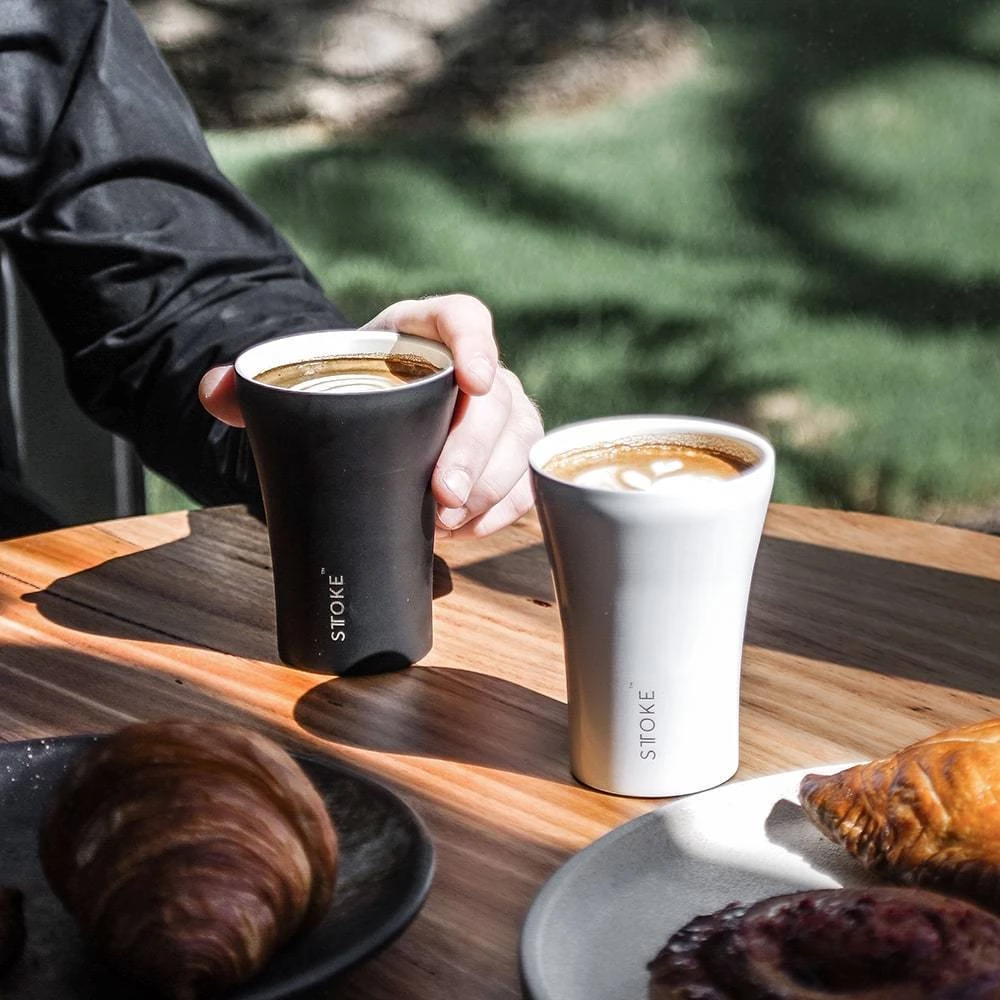 Sttoke Reusable Coffee Cup 8oz (Slated Grey) 3 Sttoke Reusable Coffee Cup 8oz (Slated Grey)