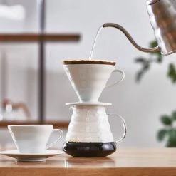 Hario V60 Ceramic Coffee Dripper White - Size 02 5 Hario V60 Ceramic Coffee Dripper White - Size 02