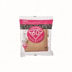 Hario V60 Coffee Filter Papers Size 02 - Brown (100 Pack Bag)