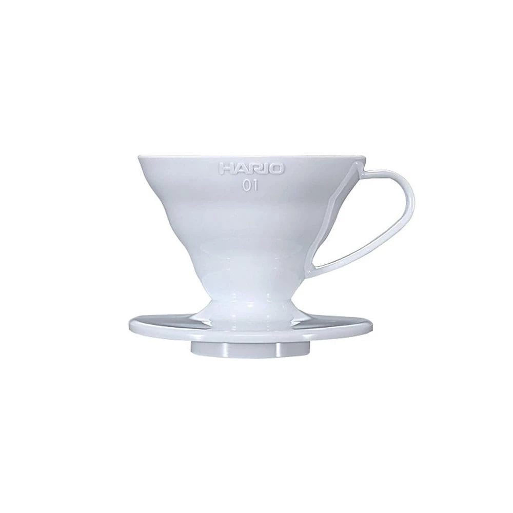 Hario V60 Plastic Coffee Dripper White - Size 01 1 Hario V60 Plastic Coffee Dripper White - Size 01