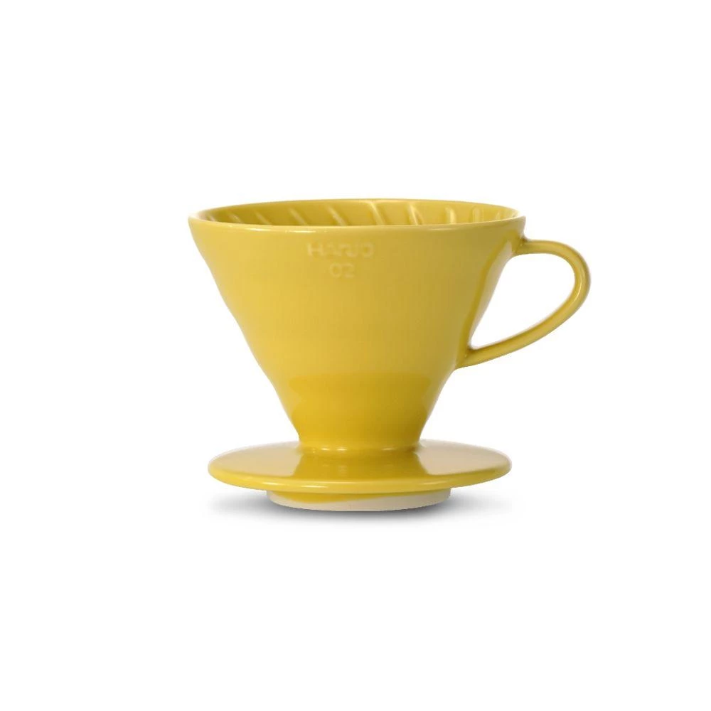 Hario V60 Ceramic Coffee Dripper Yellow - Size 02 1 Hario V60 Ceramic Coffee Dripper Yellow - Size 02