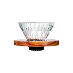Promo: Hario V60 Glass Coffee Dripper Olive Wood Size 01